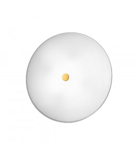 Designer Glass Simple Flush Ceiling Light Polished Gold