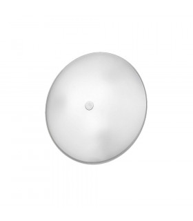 Designer Glass Simple Flush Ceiling Light Polished Chrome