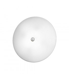 Designer Glass Simple Flush Ceiling Light Matt Nickel