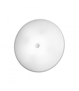 Designer Glass Simple Flush Ceiling Light Polished Chrome