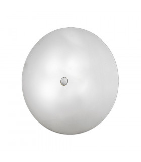 Designer Glass Simple Flush Ceiling Light Matt Nickel