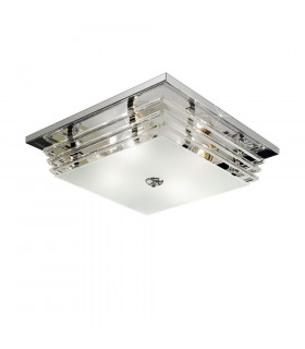Lifestyle Patterned Flush Ceiling Lamp Polished Chrome