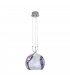 Designer Glass Dome Pendant Light Polished Chrome - Kiss Silver Pattern