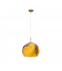Designer Glass Dome Pendant Light Polished Gold - Kiss Gold Pattern