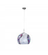 Designer Glass Dome Pendant Light Polished Chrome - Kiss Silver Pattern