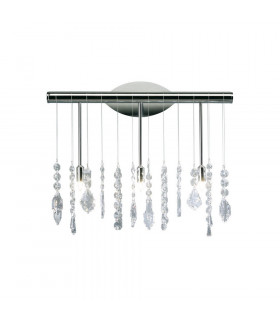 Designer Crystal Wall Light Polished Chrome