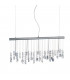 Designer Crystal Straight Pendant Light Polished Chrome
