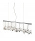 Designer Crystal Straight Pendant Light Polished Chrome