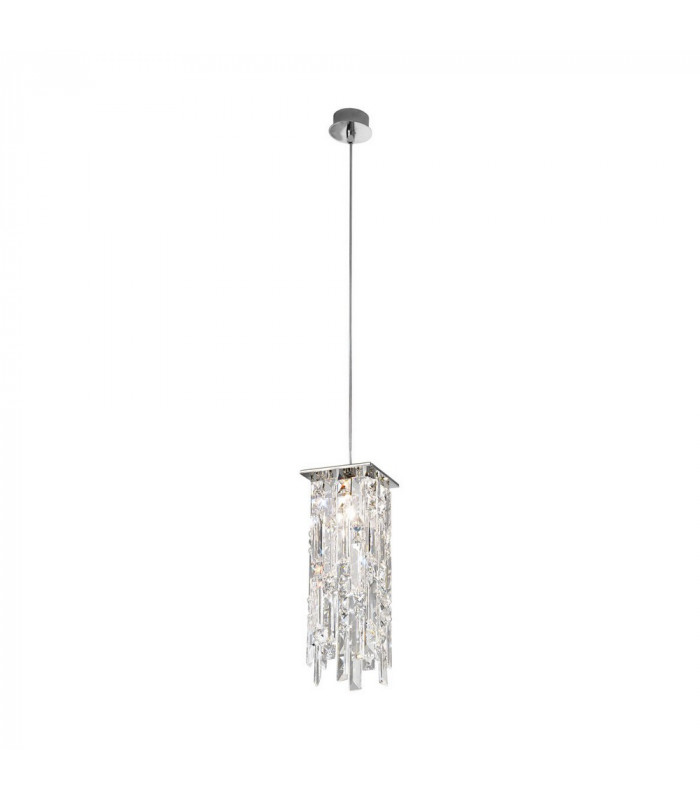Designer Crystal Pendant Light Polished Chrome