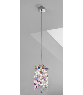 Designer Crystal Pendant Light Polished Chrome