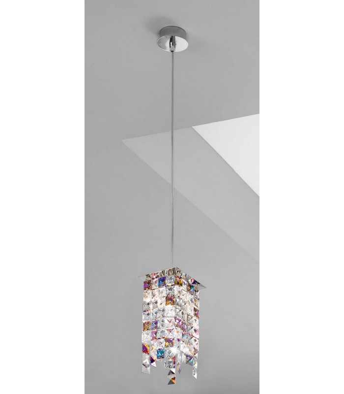 Designer Crystal Pendant Light Polished Chrome