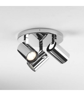 3 Light Triple Round Spotlight Polished Chrome IP44, GU10 - 1