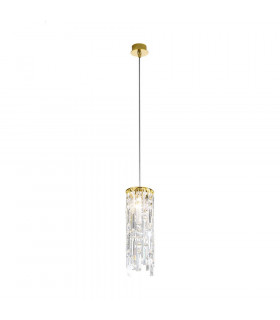 Designer Crystal Pendant Light Polished Gold