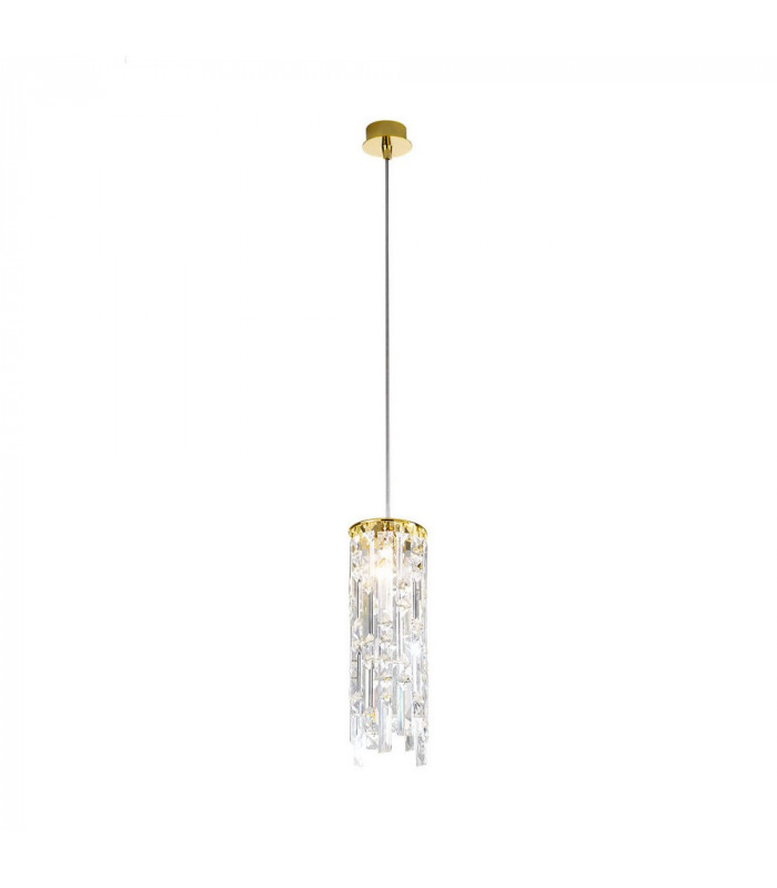 Designer Crystal Pendant Light Polished Gold