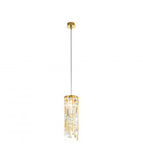 Designer Crystal Pendant Light Polished Gold