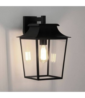 1 Light Outdoor Large Wall Lantern Textured Black, E27 - 1