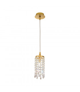 Designer Crystal Pendant Light Polished Gold