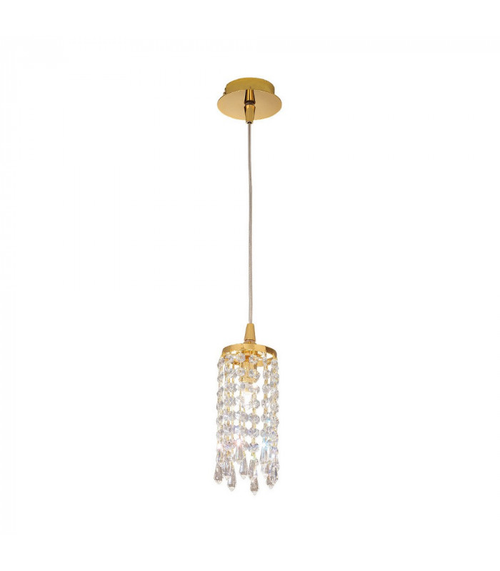 Designer Crystal Pendant Light Polished Gold