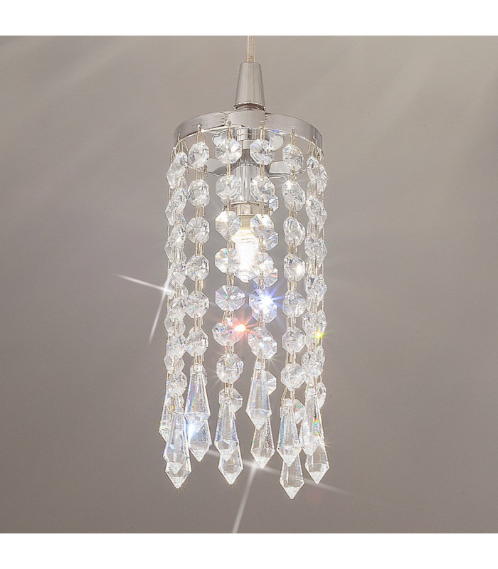 Designer Crystal Pendant Light Polished Chrome, 1x G9
