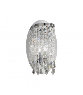 Designer Crystal Wall Light Polished Chrome