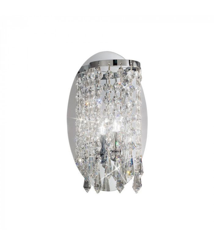 Designer Crystal Wall Light Polished Chrome