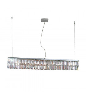 Designer Crystal Straight Pendant Light Polished Chrome