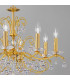 Classic Crystal 8 Arm Chandelier Polished Gold, 8x E14