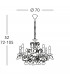 Classic Crystal 8 Arm Chandelier Polished Chrome, 8x E14
