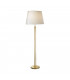Classic Fabric Tapered Shade Floor Light English Brass