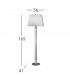 Classic Fabric Tapered Shade Floor Light English Brass, 2x E27