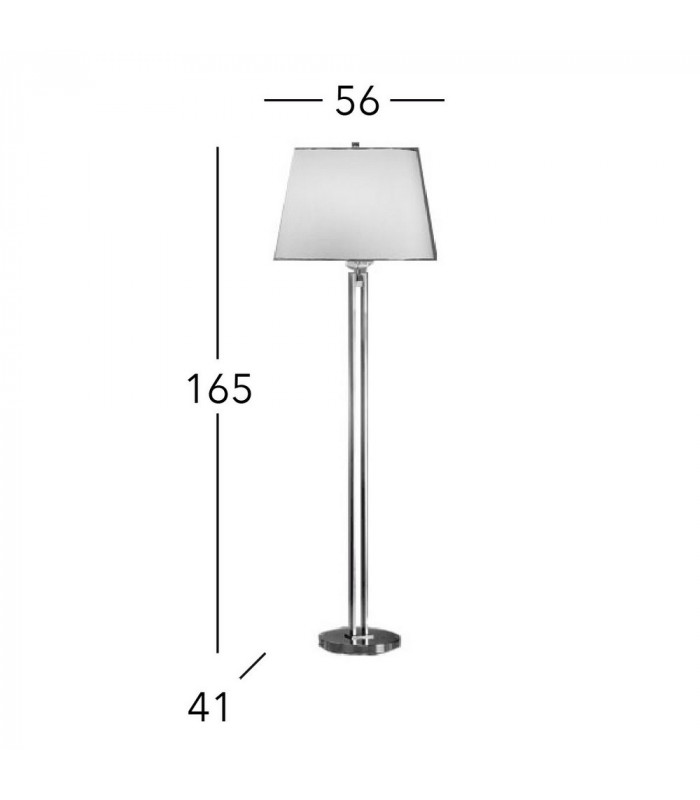 Classic Fabric Tapered Shade Floor Light English Brass, 2x E27