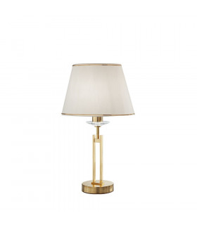 Classic Fabric Tapered Shade Table Light English Brass