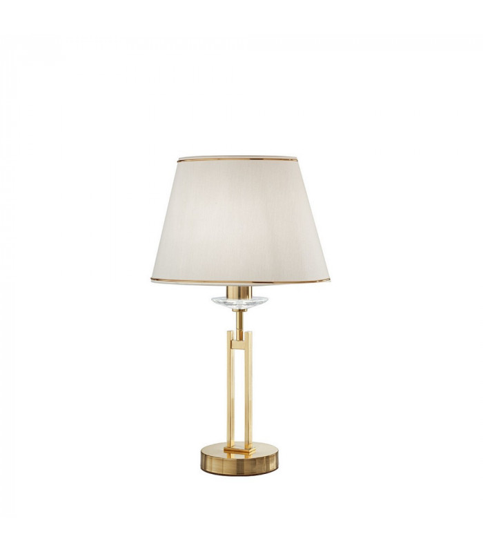 Classic Fabric Tapered Shade Table Light English Brass