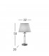 Classic Fabric Tapered Shade Table Light English Brass, 1x E27