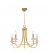 Classic 5 Arm Chandelier English Brass