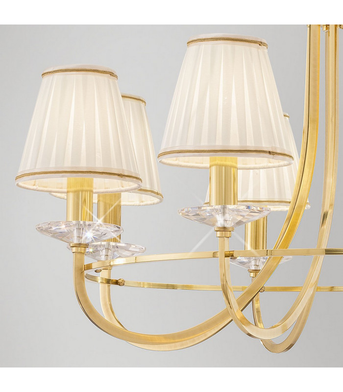 Classic 5 Arm Chandelier English Brass, 5x E14