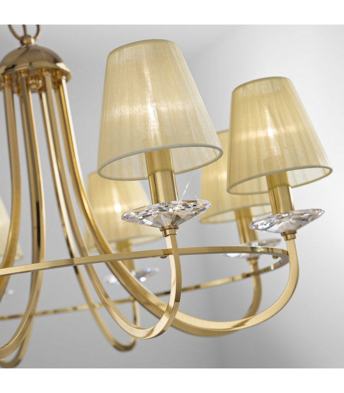 Classic 5 Arm Chandelier English Brass, 5x E14