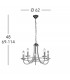 Classic 5 Arm Chandelier English Brass, 5x E14
