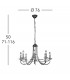 Classic 8 Arm Chandelier English Brass, 8x E14