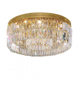 Designer Crystal Ceiling Light Polished Gold