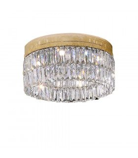 Designer Crystal Ceiling Light Polished Gold