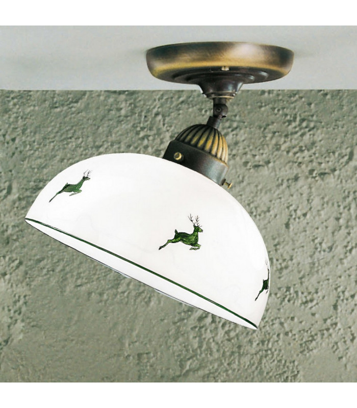 Cottage Style Glass Dome Ceiling Light Matt