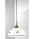 Cottage Style Glass Dome Pendant Light Matt Antique Brass
