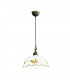 Cottage Style Glass Dome Pendant Light Matt Antique Brass