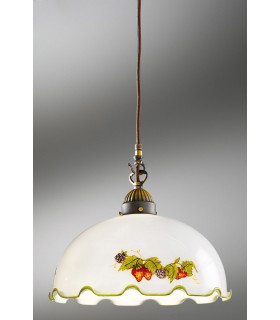 Cottage Style Glass Dome Pendant Light Matt Antique Brass