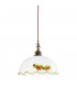 Cottage Style Glass Dome Pendant Light Matt Antique Brass