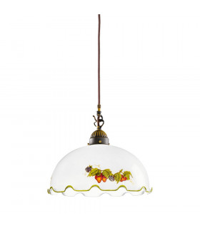 Cottage Style Glass Dome Pendant Light Matt Antique Brass