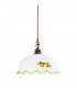 Cottage Style Glass Dome Pendant Light Matt Antique Brass