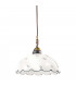 Cottage Style Glass Dome Pendant Light Matt Antique Brass