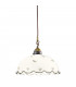 Cottage Style Glass Dome Pendant Light Matt Antique Brass